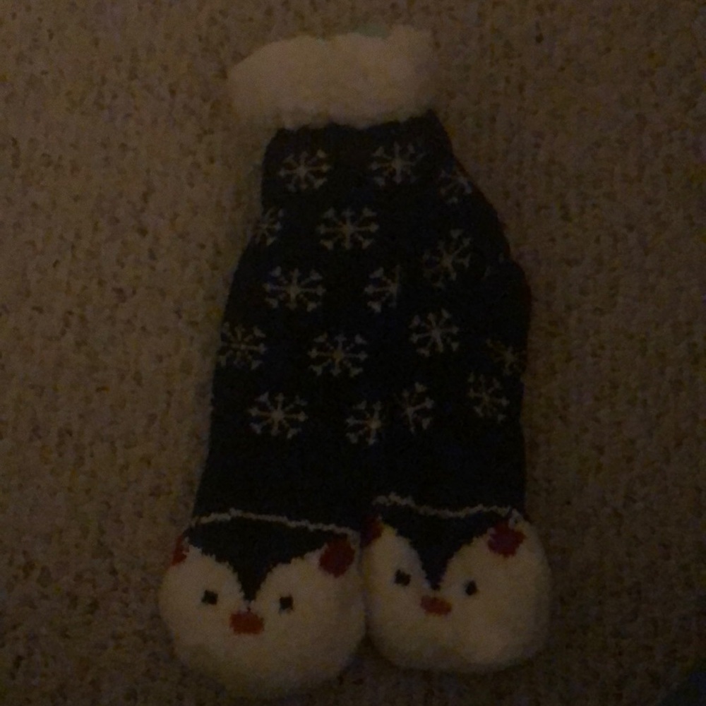 Holiday penguin socks
